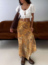 Lyanna Hanky Hem Maxi Skirt Multi