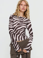 Casidee Long Sleeve Top Zebra