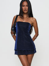 Carette Strapless Mini Dress Navy